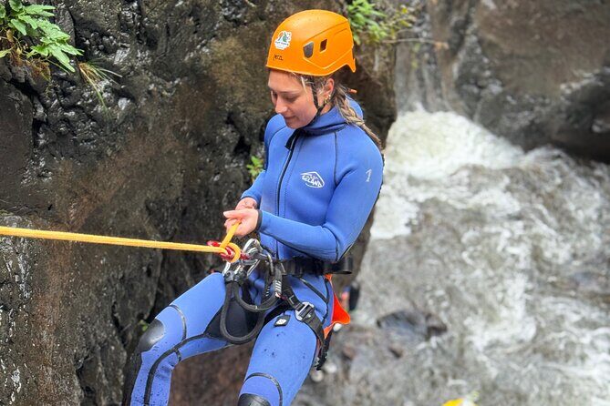 Canyoning in Madeira - Level 2 - Guides make the difference: Pedro, David, João, Bruno, and Enzo