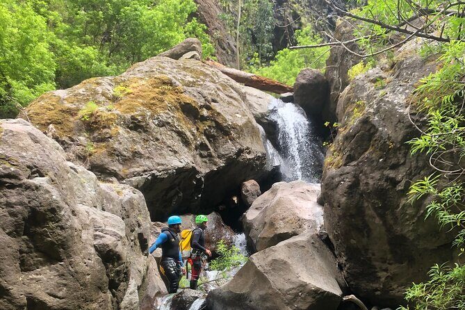 Canyoning Madeira Island Level 2 - The action plan: 8 rappels, jumps, and a 6m toboggan