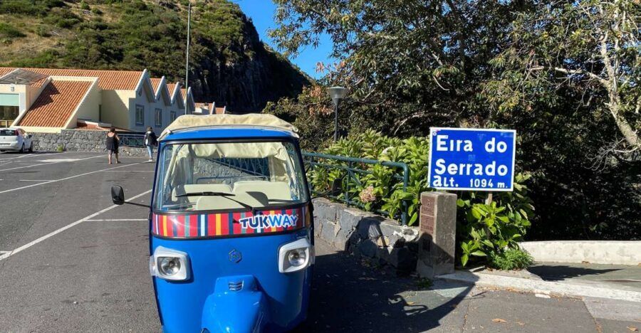 From Funchal: Madeira Nuns Valley Sightseeing Tuk-Tuk Tour - Pico dos Barcelos (355 m): Funchal Bay framed by the mountains