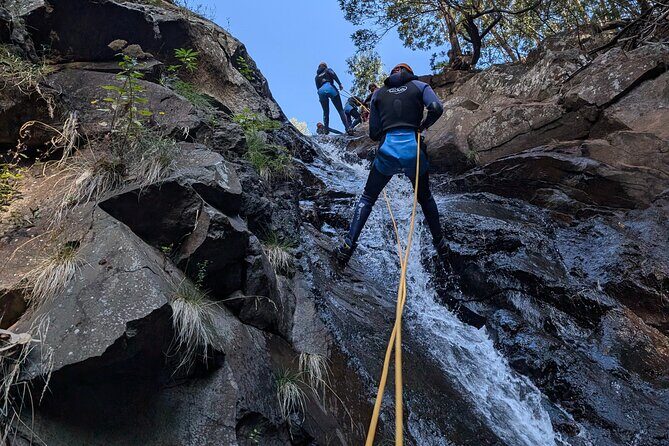 Level 2 - Canyoning Adventure - Intermediate | Funchal - Entering the Canyon: Rappels, Slides, and Pool Time