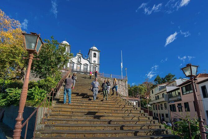 Monte Tropical Garden & Toboggans private Tuk-Tuk tour - Paroquia de Nossa Senhora do Monte: church, plants, and the Lady of Monte