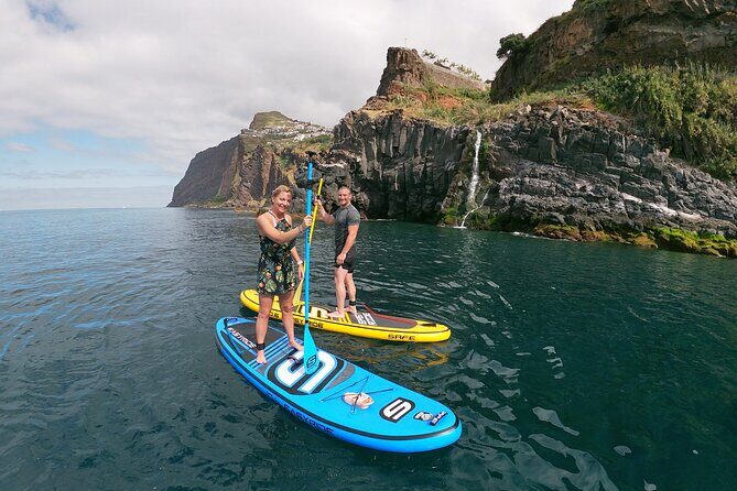 Private Stand Up Paddle Tour in Câmara de Lobos - Praia do Vigário Pebble Beach and a Small Waterfall Stop