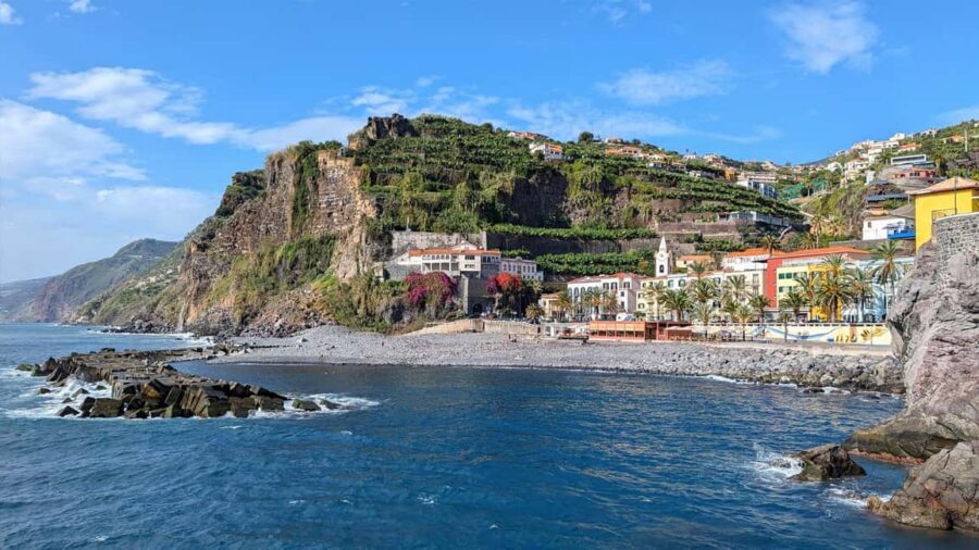 Southwest Madeira: Half-Day Cabriolet Jeep Adventure - Calheta Beach: golden sand views and a quick reset from the road